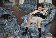 Mary Cassatt Little Girl in a Blue Armchair USA oil painting reproduction